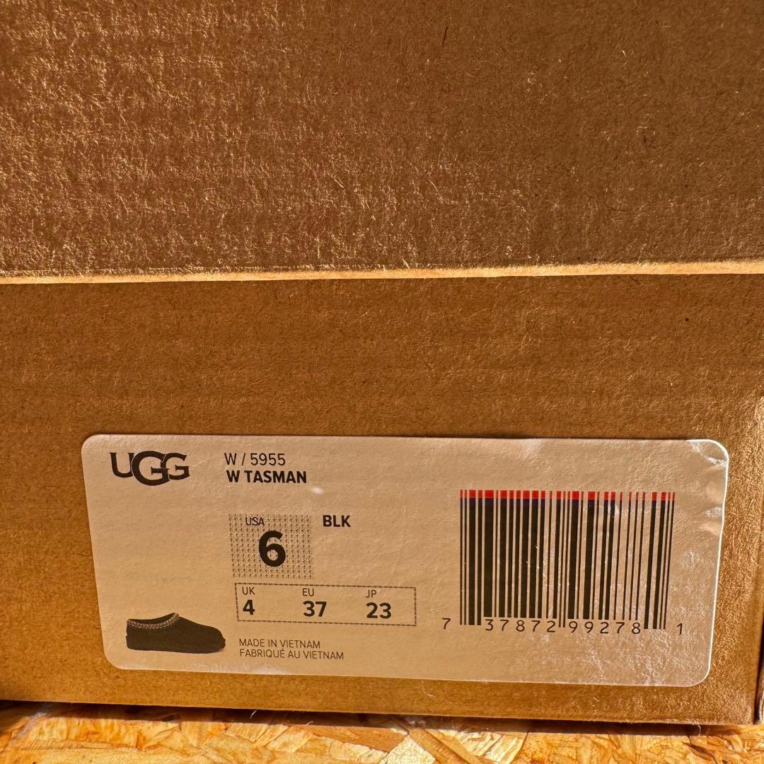 美品 UGG スエード スリッポン タスマン スリッパ ブラック 23cm
