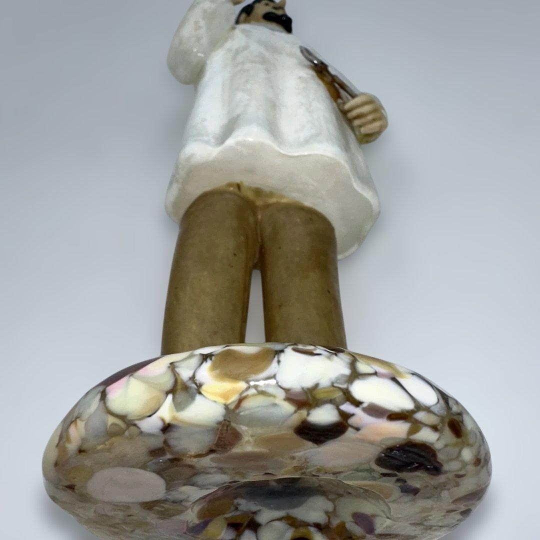 ボヘミアンガラス　ドクター陶器人形　チェコ製　高さ約22㎝