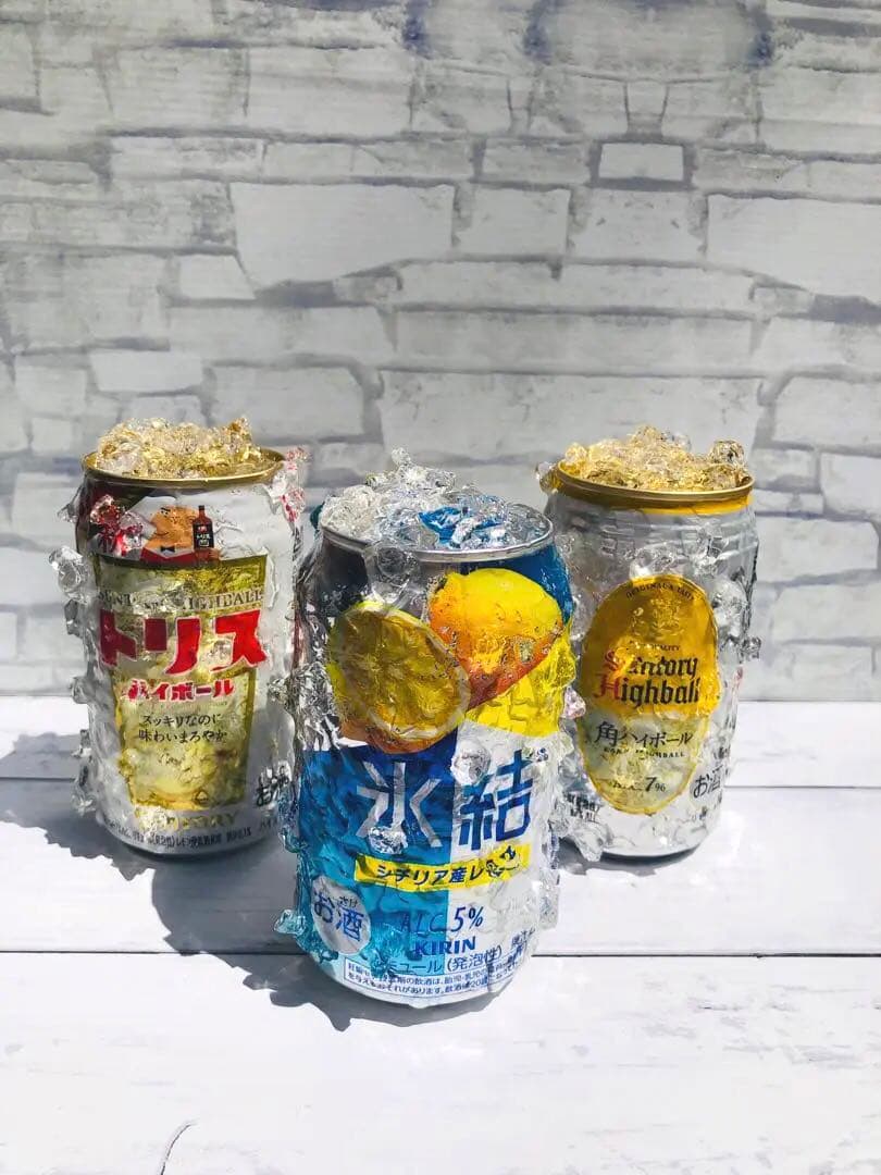 ☆ROZE☆　食品サンプル　氷結缶　持ち上げハイボール