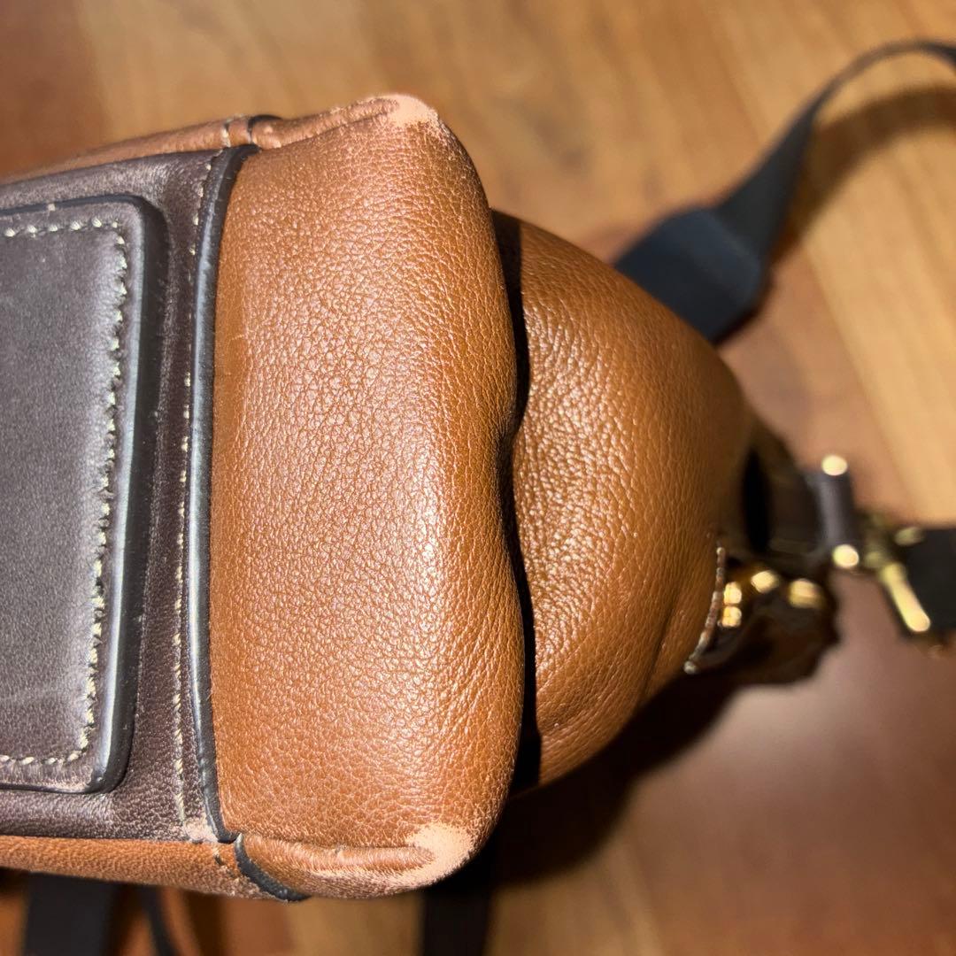 TUMI ブラウン レザー ビジネスバッグ