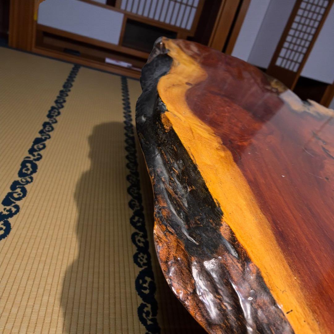 【一点物】花梨 瘤杢 一枚板 座卓｜和室・洋室どちらにも映える高級ローテーブル