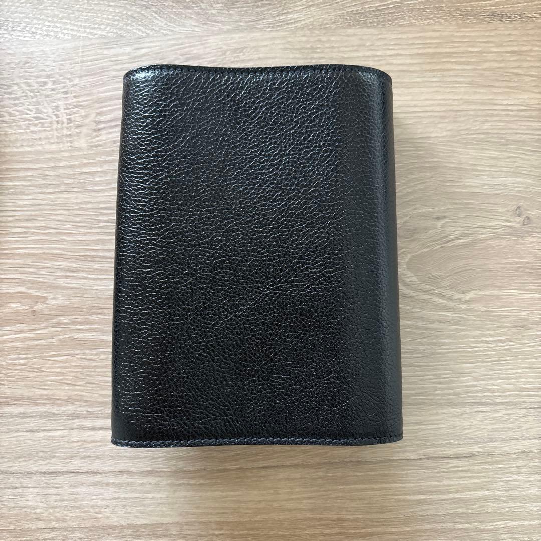 IL BISONTE レザー ノートカバー 黒