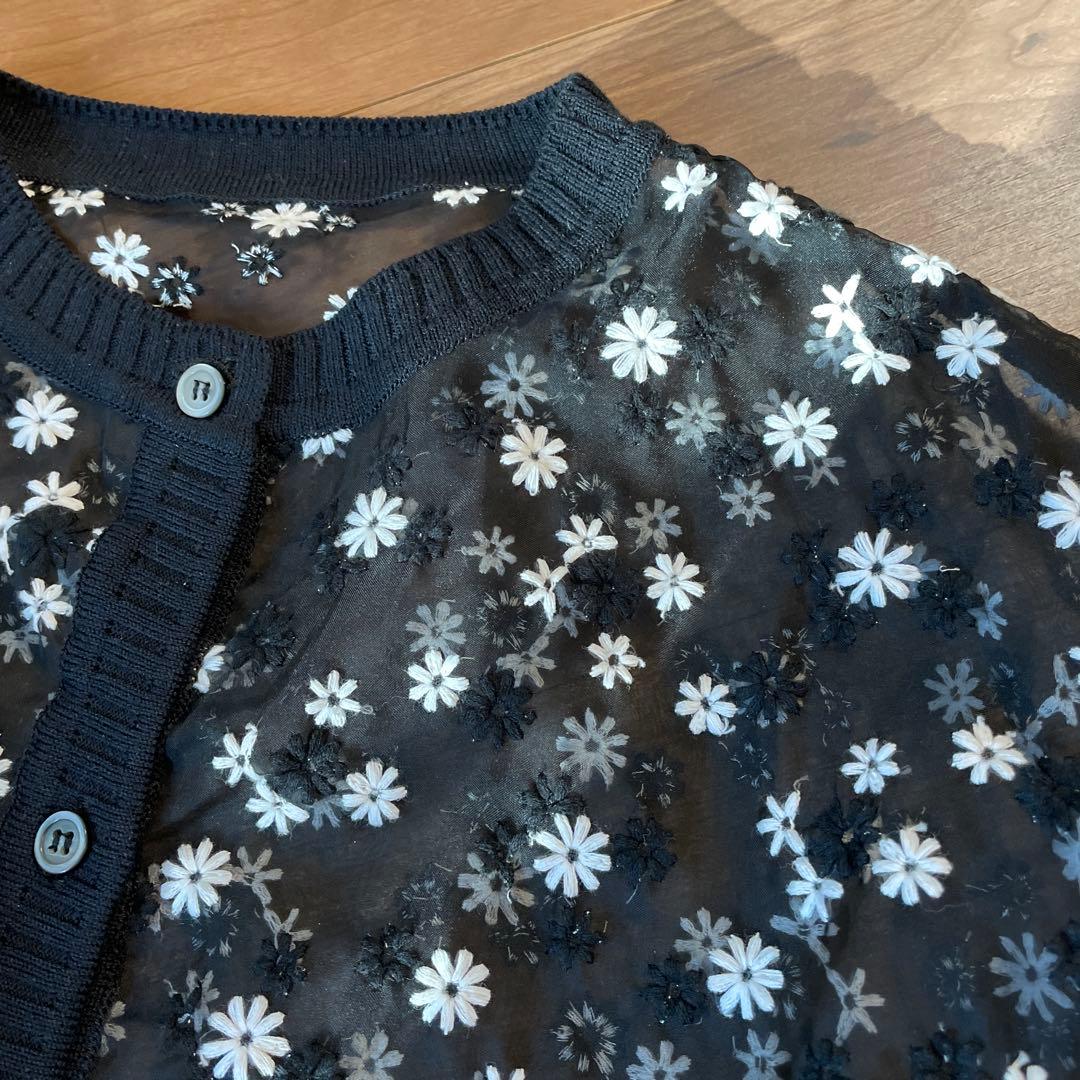 trefle+1 マーガレットカーディガン　黒