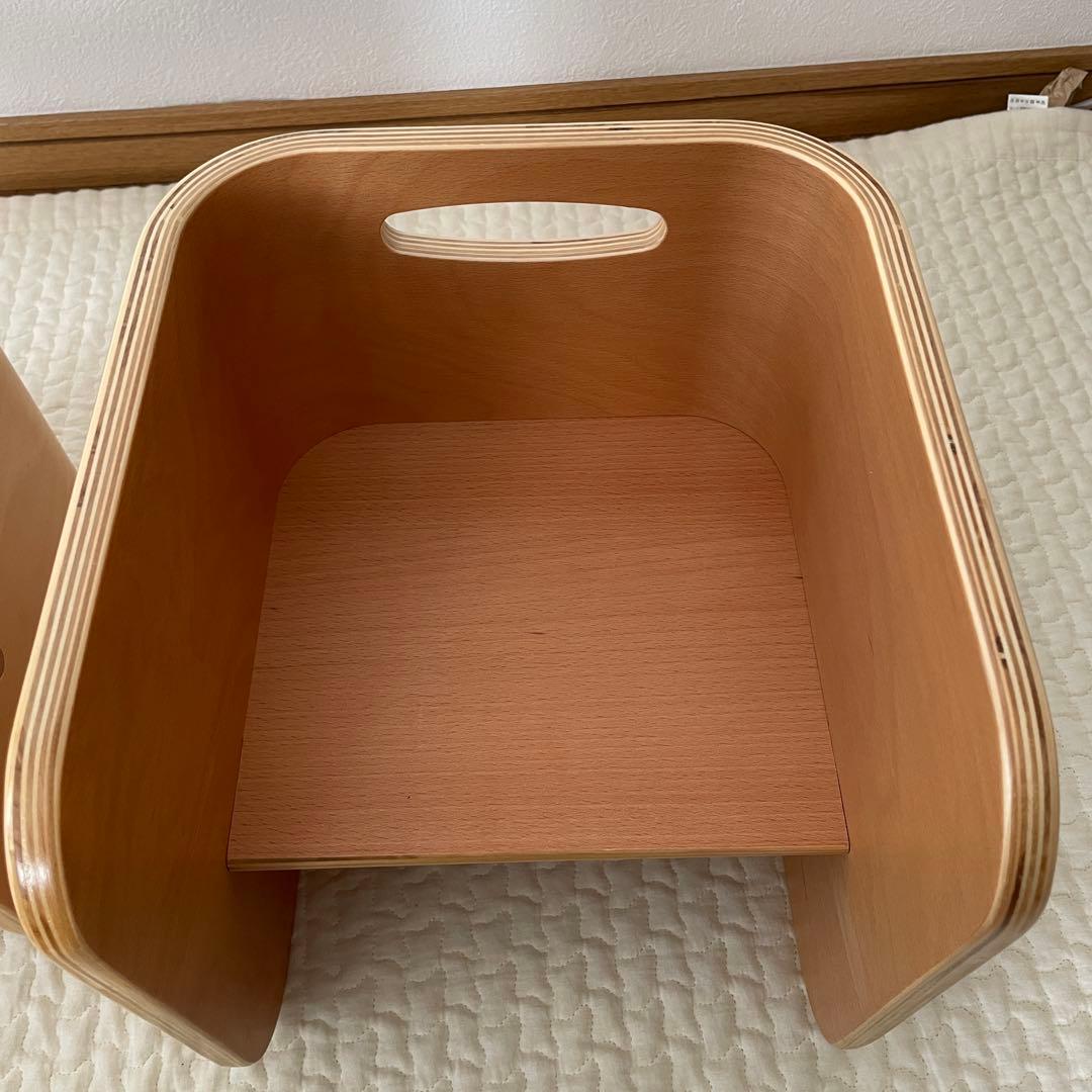 ＊美品＊HOPPL ホップル コロコロチェア 木製 キッズチェア 2脚セット