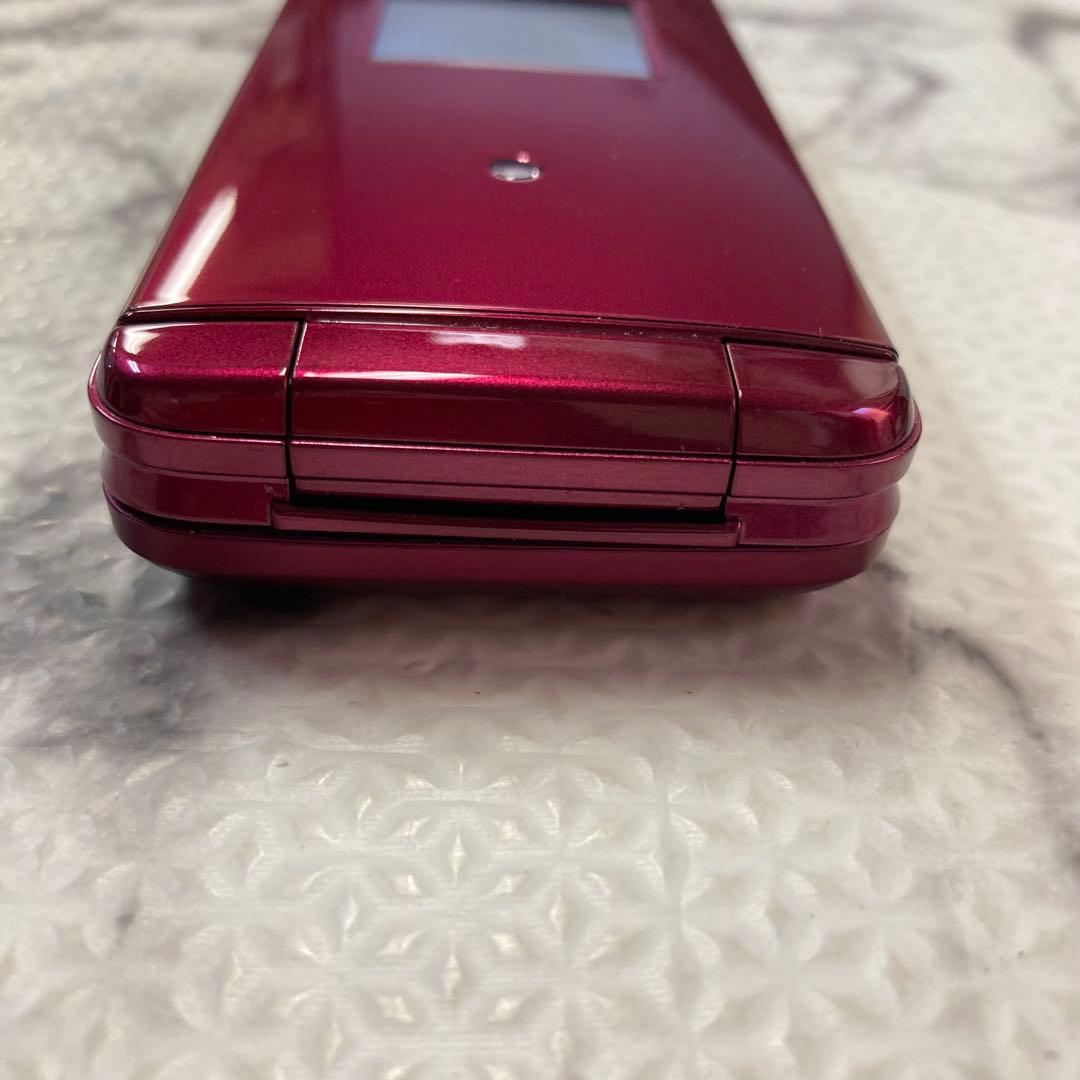 美品 京セラ KYF43 かんたんケータイライト ガラケー ワインレッド 箱