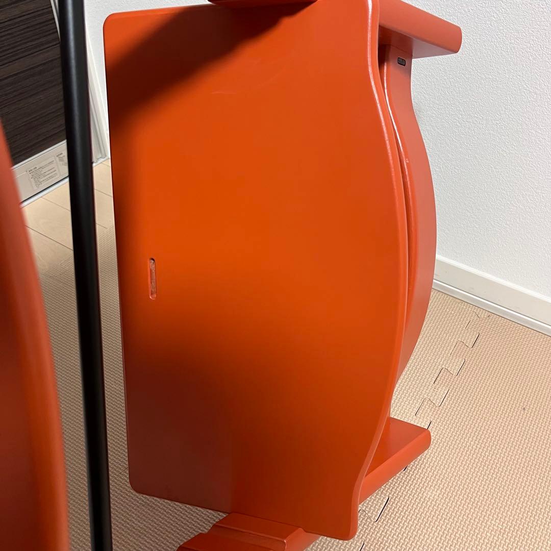 【美品】No.4　ストッケ　トリップトラップ　オレンジ　ベビーセット付き