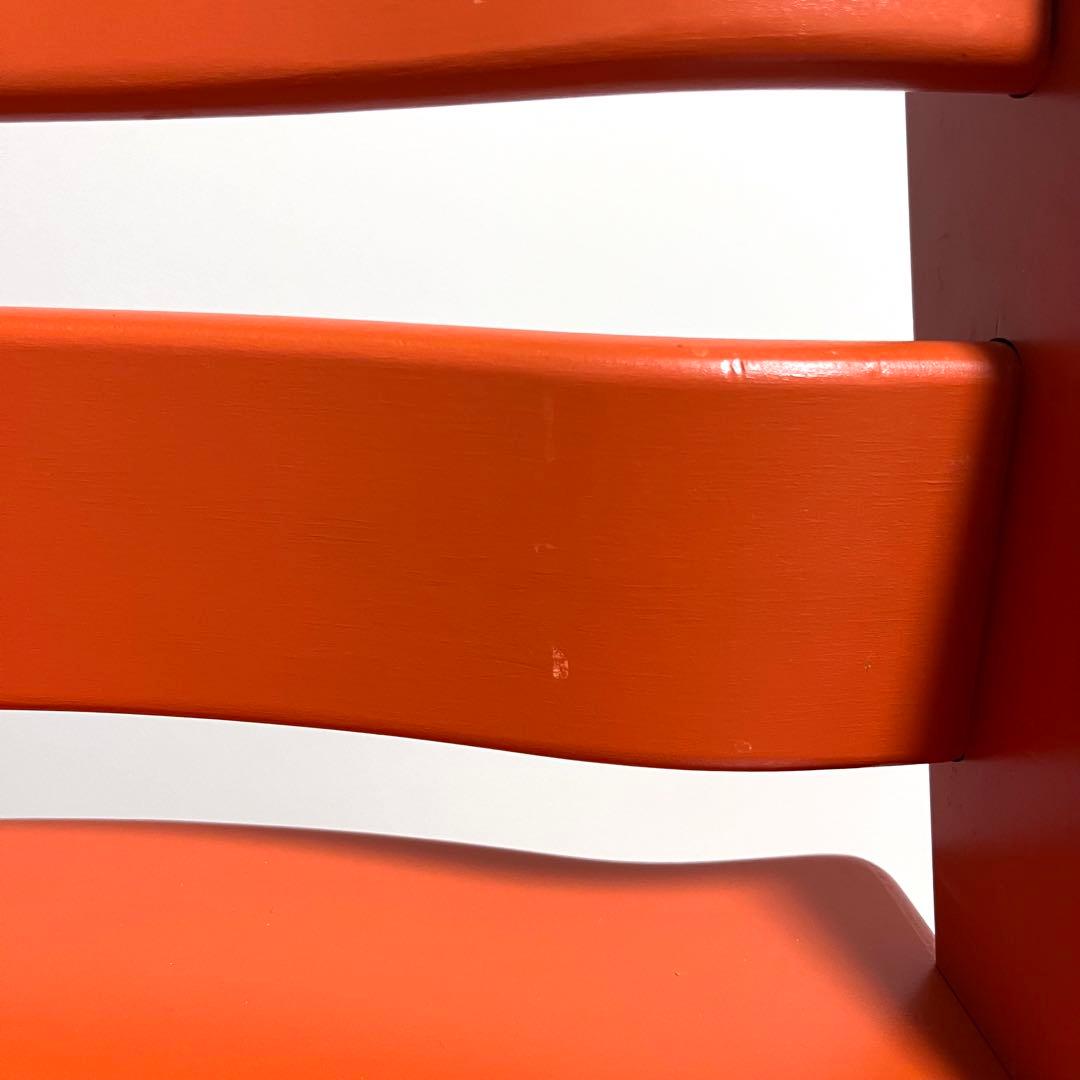 【美品】No.4　ストッケ　トリップトラップ　オレンジ　ベビーセット付き