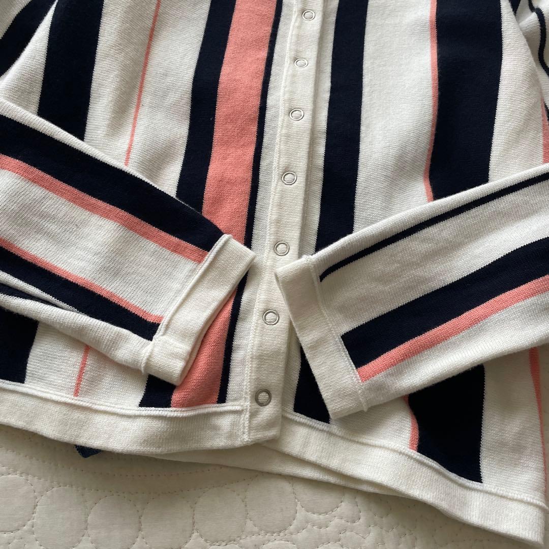 未使用　MACPHEE コットン100%クルーネックスナップカーディガン