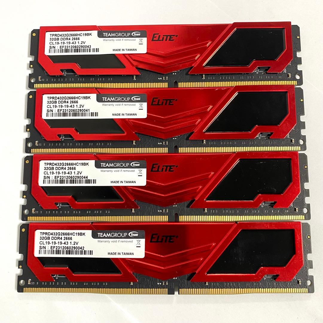 Team DDR4 2666MHz 32GB 4枚