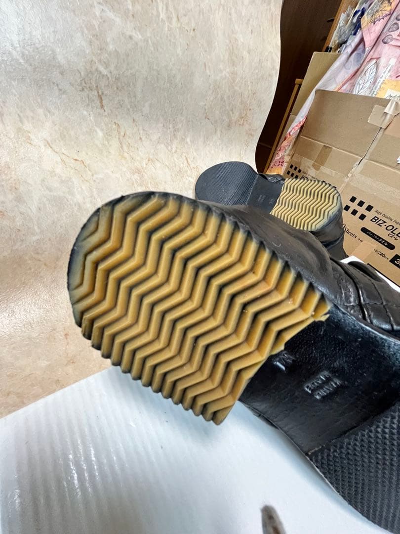 zuccaパンツブーツ　ナウシカブーツ　黒レザー 超希少❣️ハンドメイド❣️購入困難