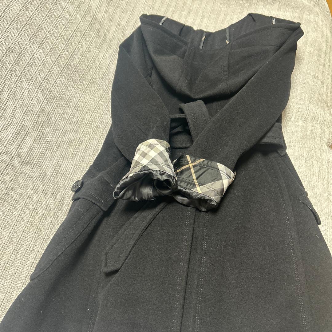 BURBERRY BLUE LABEL ロングコート38 黒　M