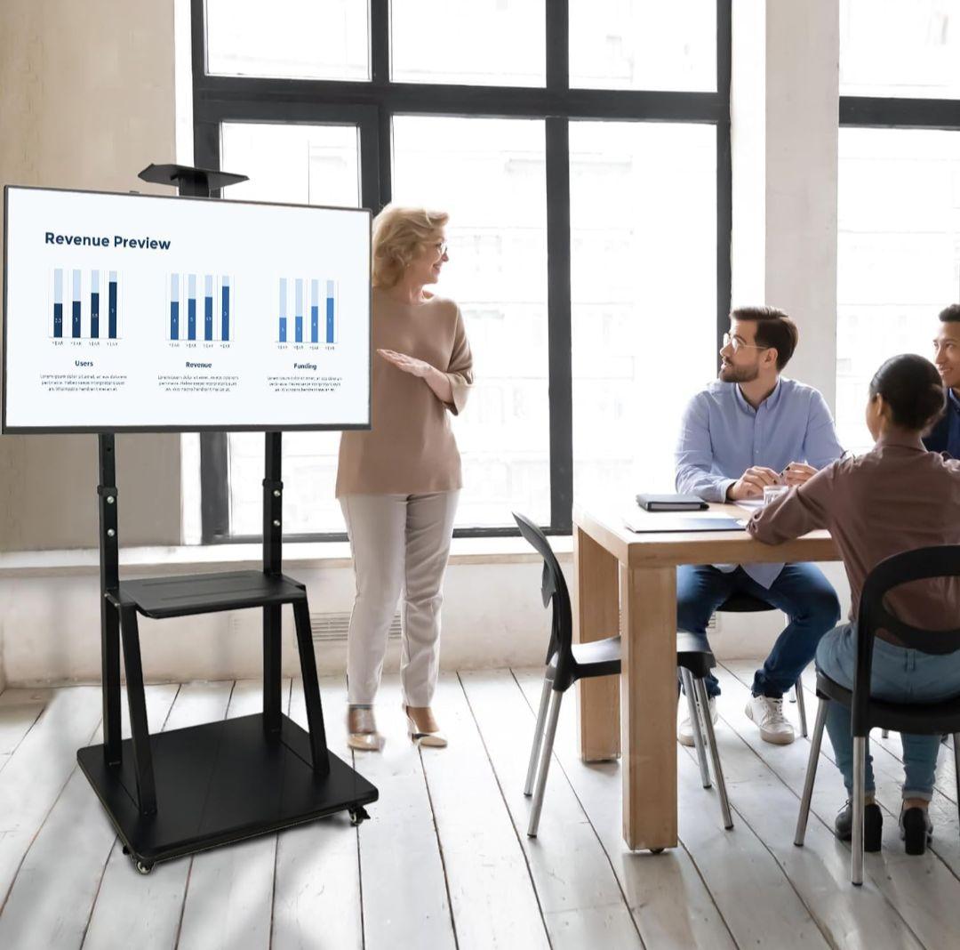 テレビスタンド 32~75インチ対応 高さ調節可能 耐荷重100kg ブラック