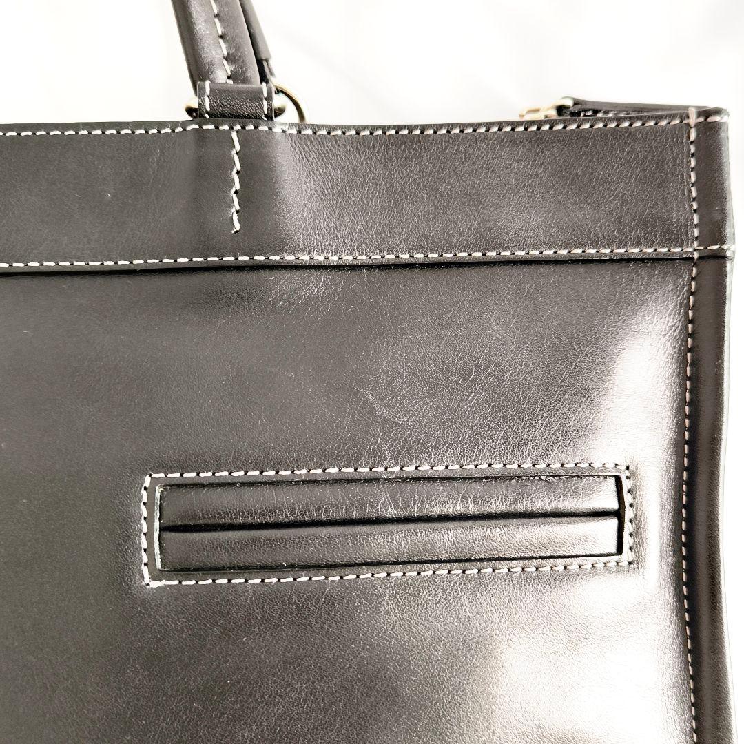 【美品】土屋鞄　プロータ　ビジネスバッグ　ブリーフケース　防水　黒　レザー