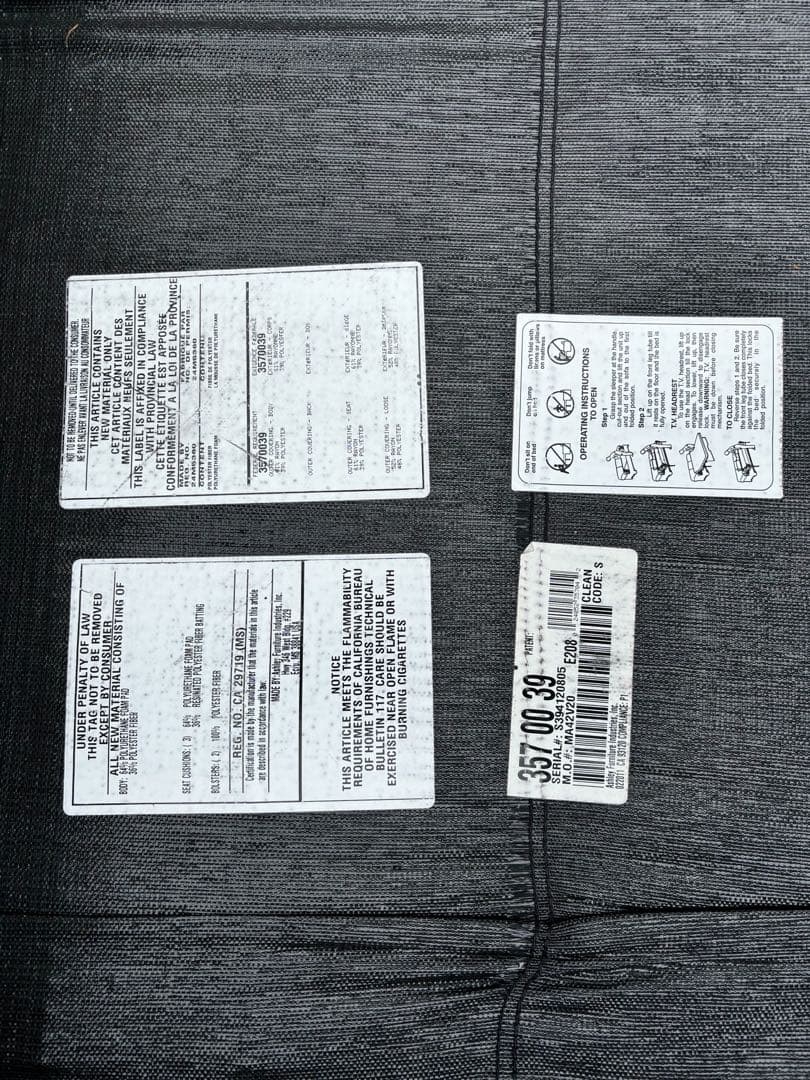 Ashley花柄デザイン 3人掛けソファベッド美品