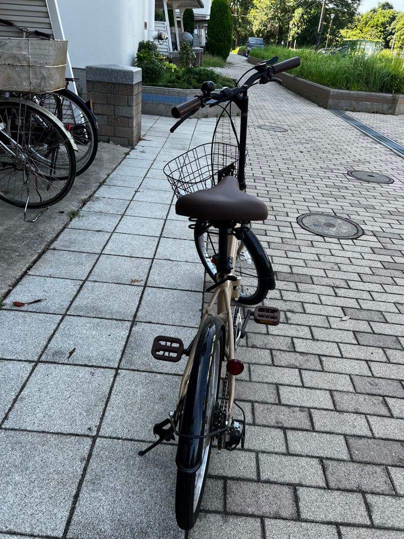 シティサイクル ベージュ 前カゴ付き