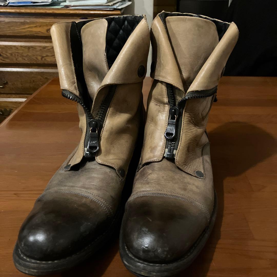 アルフレッドバニスター ライダースブーツ ベージュ