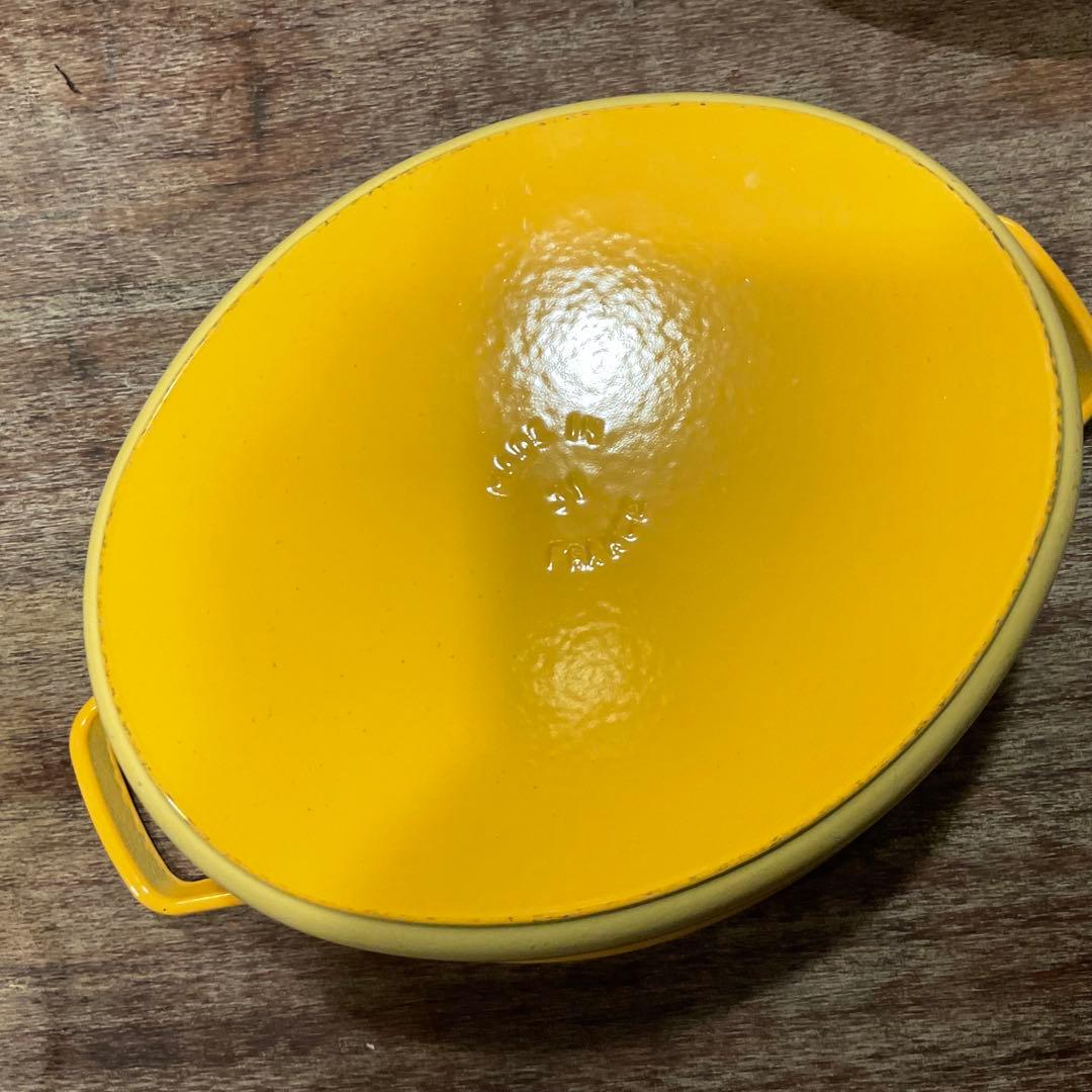 大容量！ 31cm！STAUB ストウブ ピコ・ココット オーバル イエロー系