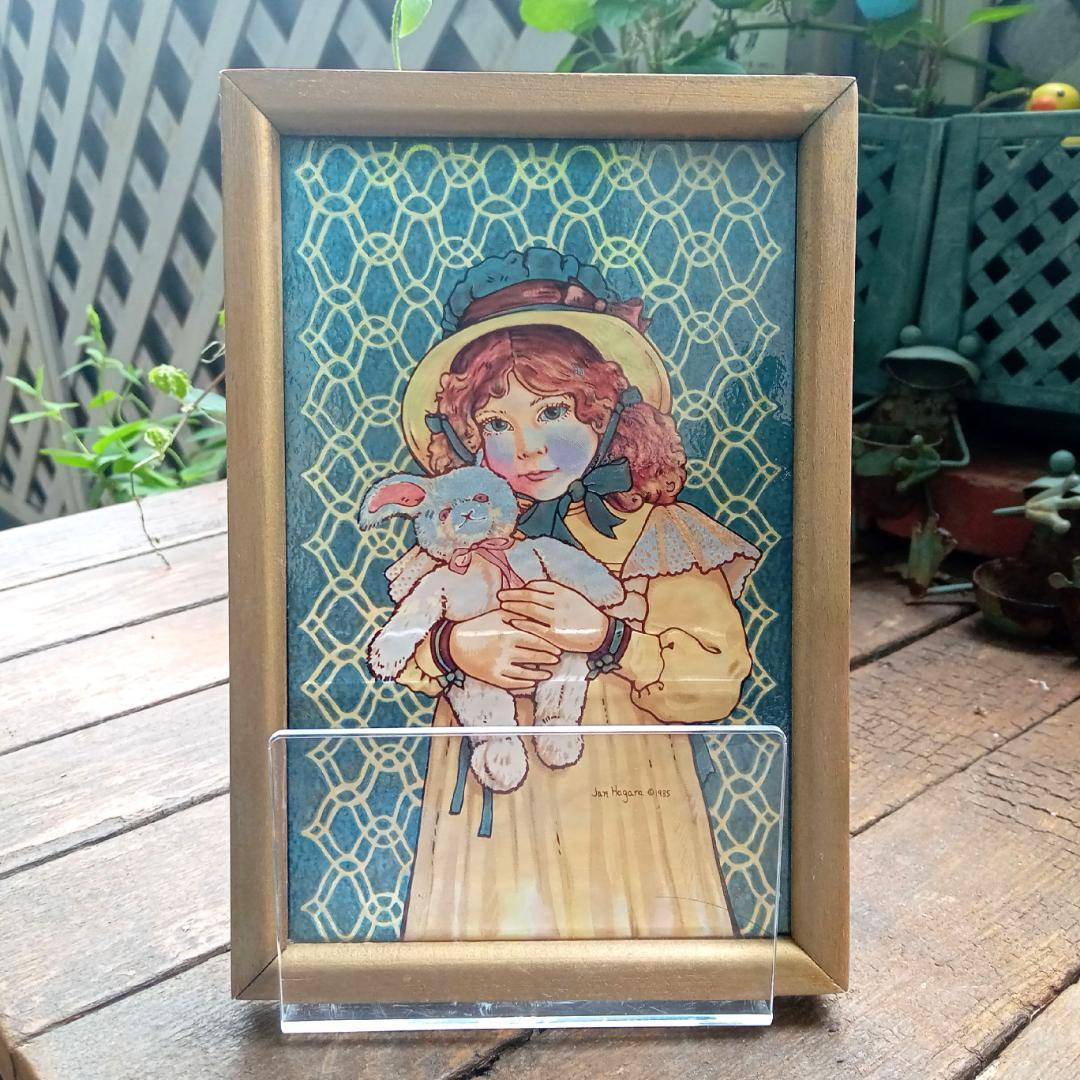 ジャン・ハガラ ステンドグラス 少女とお人形 レスリー グラスマスターズ社