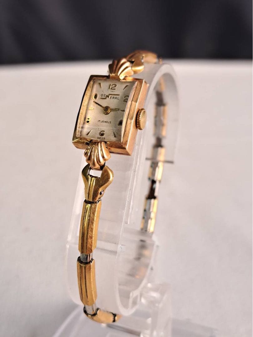 間*さ様 Ｋ18 GENERAL 17 JEWELS スイス製 レディース時計