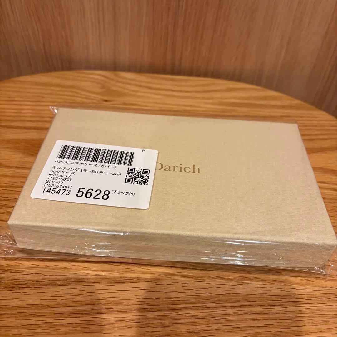 ダーリッチ☆キルティングミラーDDチャームiPhoneケース☆BLK☆17