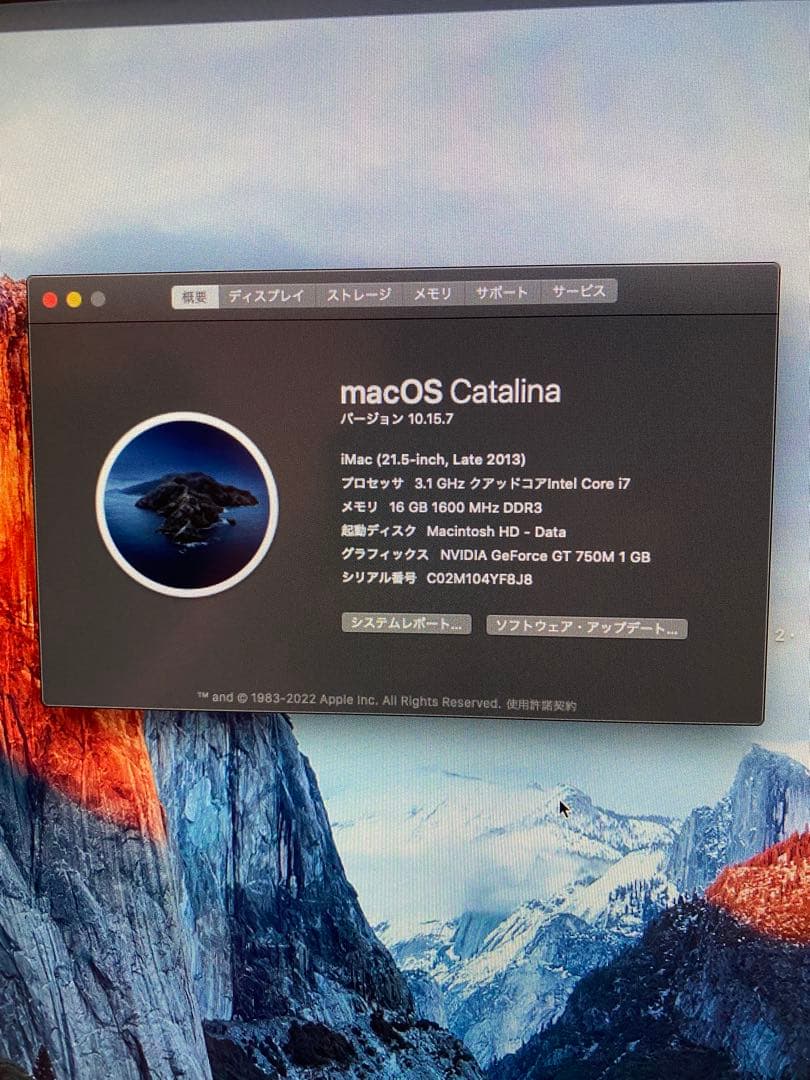 Macデスクトップ iMac (21.5 inch, Late 2013)