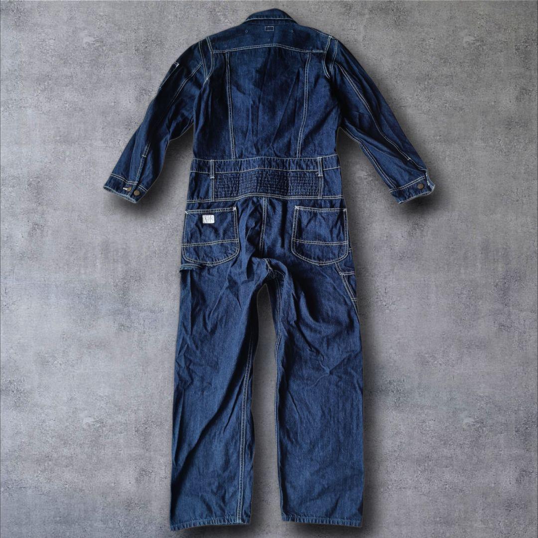 美品 Lee リー デニムつなぎ オールインワン 濃紺 M 復刻 ハウスタグ