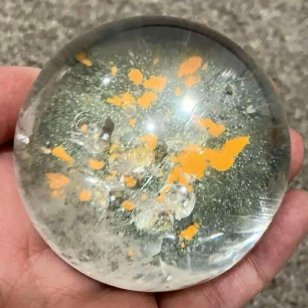 台座付　ガーデンクォーツ　ガーデン水晶　スフィア　丸玉　鑑賞石　パワーストーン