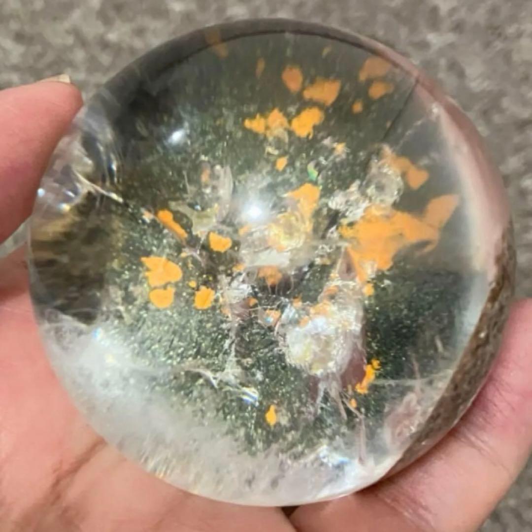 台座付　ガーデンクォーツ　ガーデン水晶　スフィア　丸玉　鑑賞石　パワーストーン