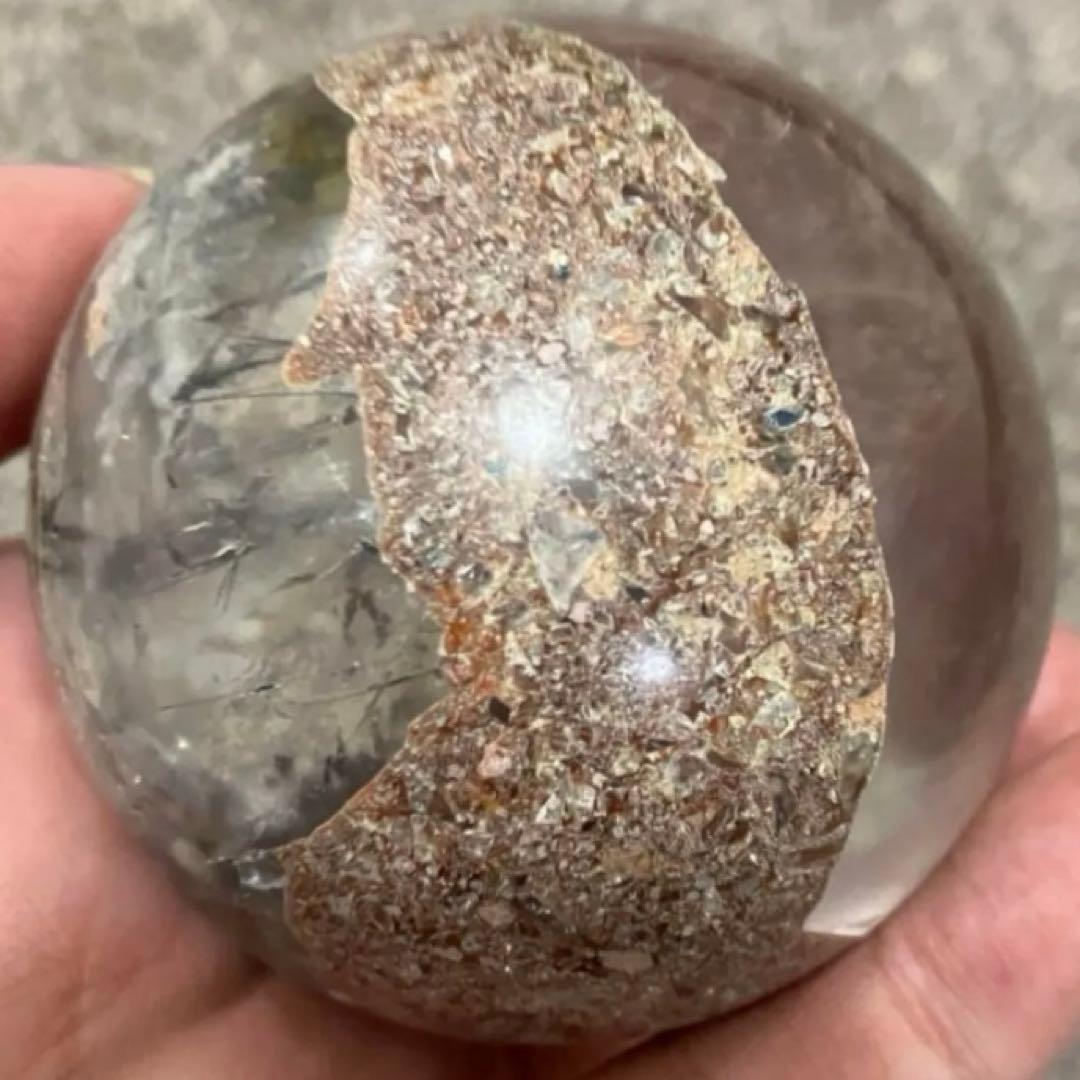 台座付　ガーデンクォーツ　ガーデン水晶　スフィア　丸玉　鑑賞石　パワーストーン