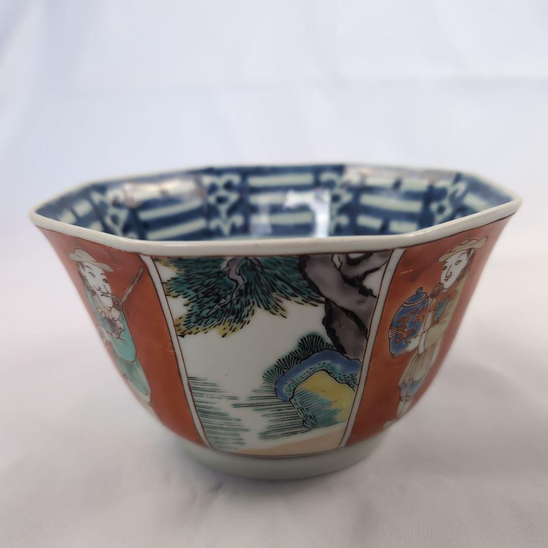 古伊万里深鉢　古伊万里南蛮人文深鉢色絵南蛮人文深鉢　伊万里阿蘭陀人文深鉢　深鉢