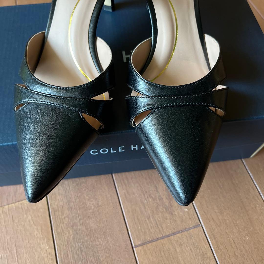 COLE HAAN ブラック ミュール ポインテッドトゥ