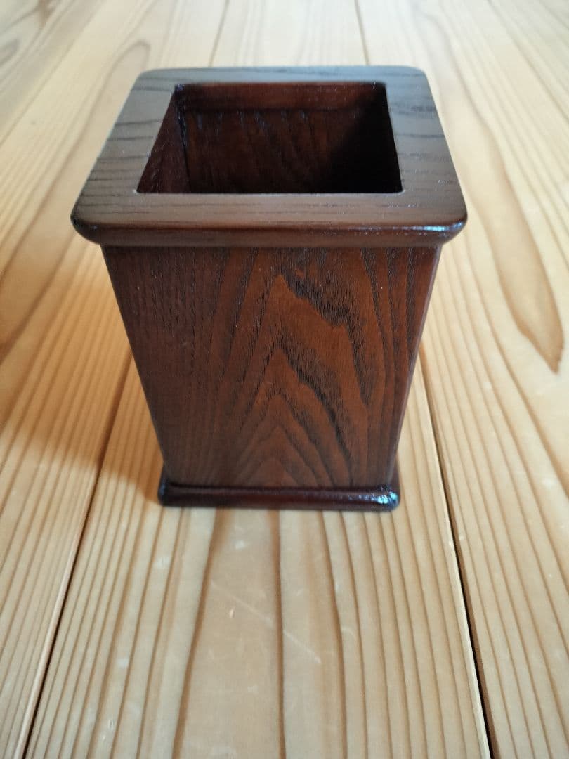 鳥取民芸木工　筆立て