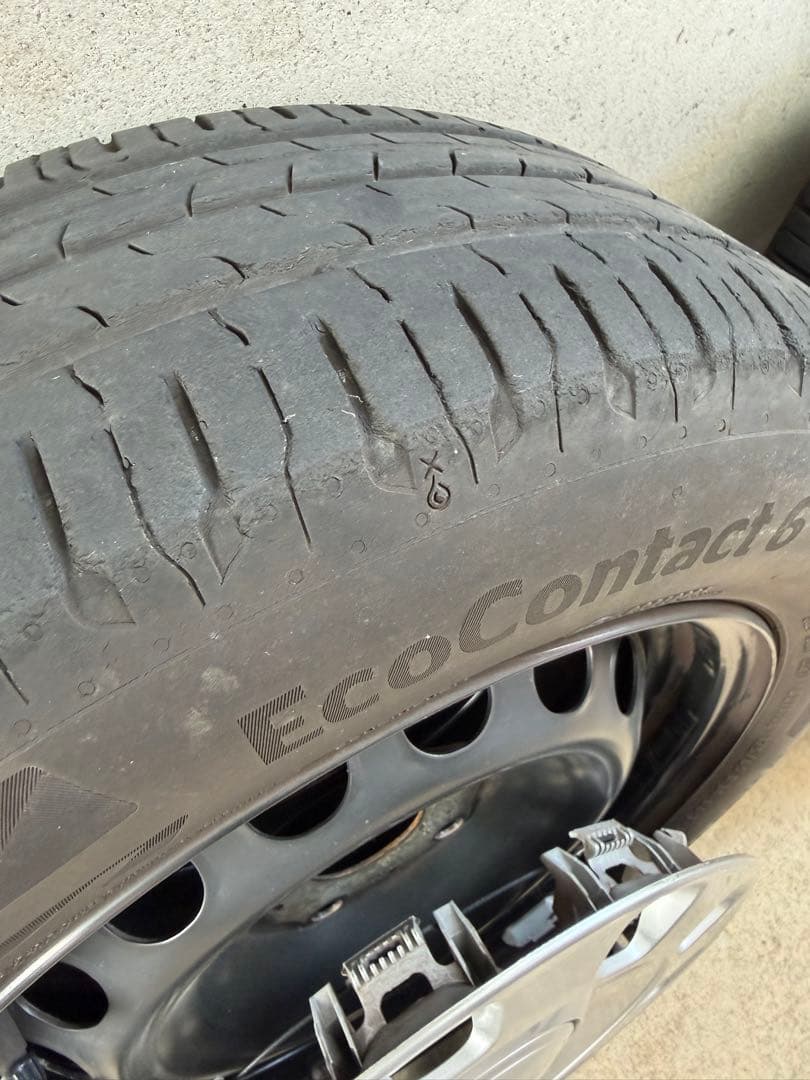 Fiat500純正スチールホイール4本セット フィアット500 ホイールカバー付