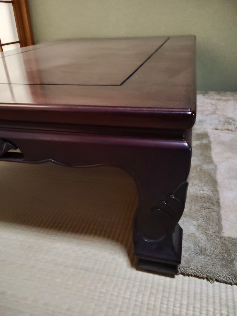 【2月8日まで】紫檀　座卓　 130×85×34 cm