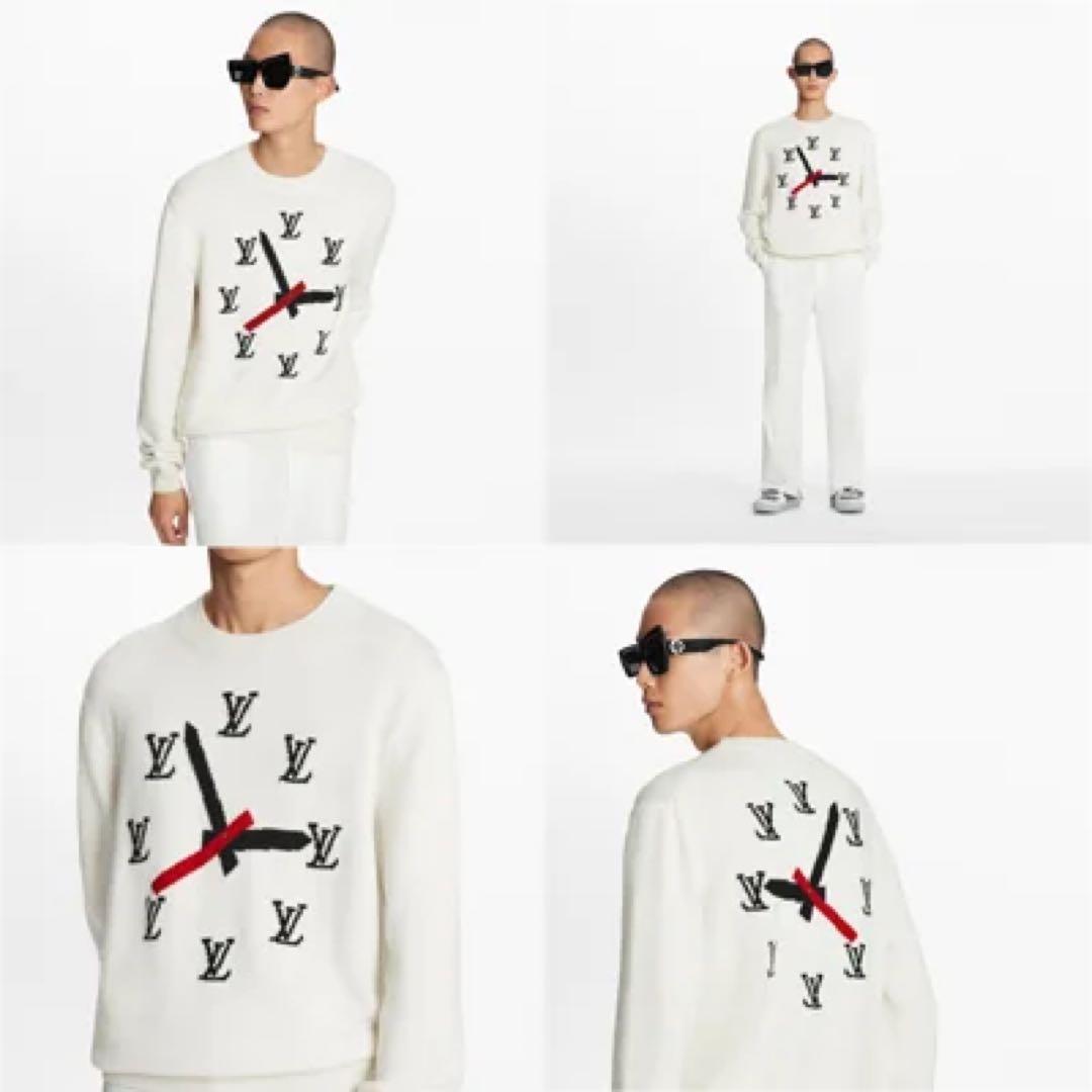 LOUIS VUITTON クロックインタルシアプルオーバー ニット セーター