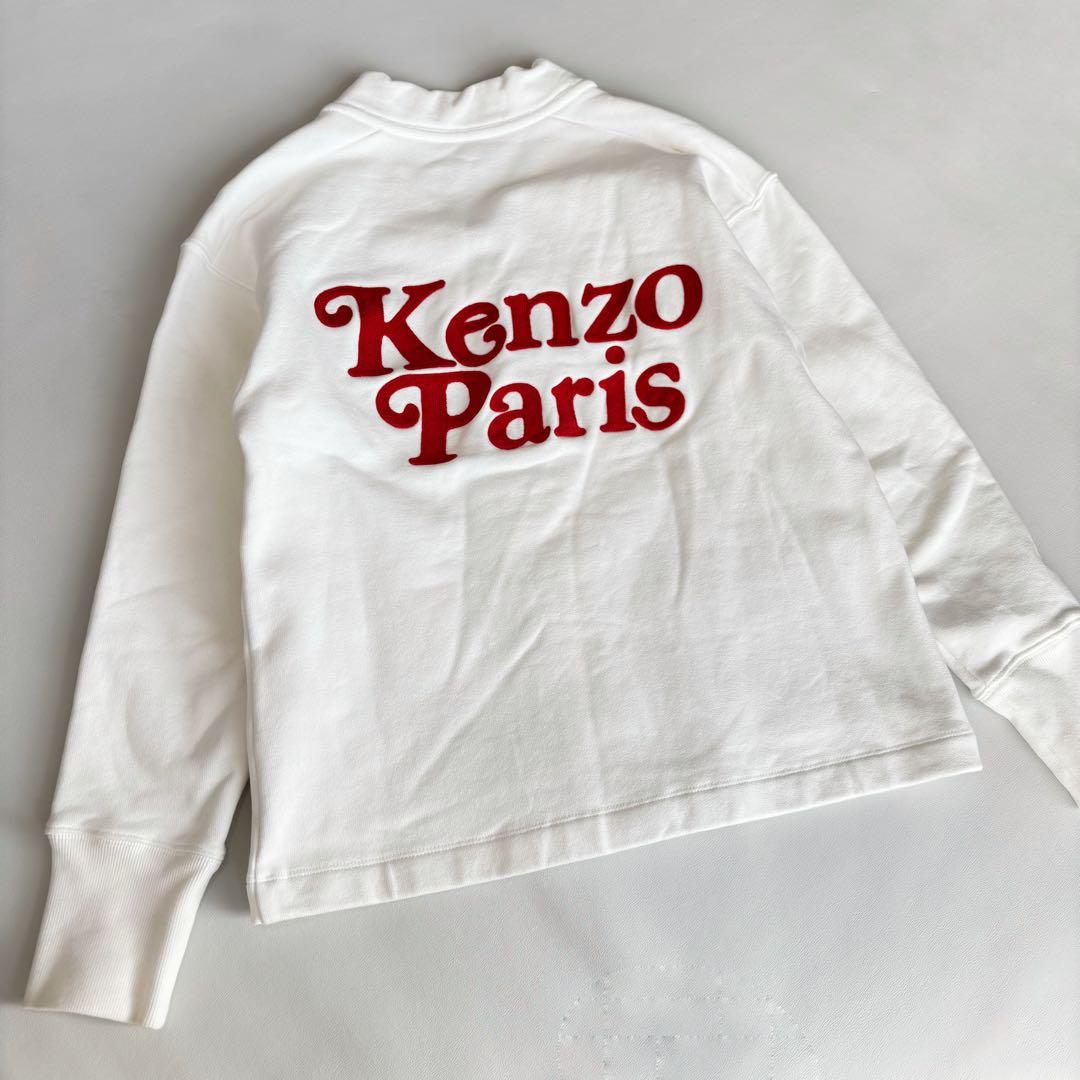 美品　KENZO PARISスウェット　カーディガン　刺繍　ホワイト　VERDY