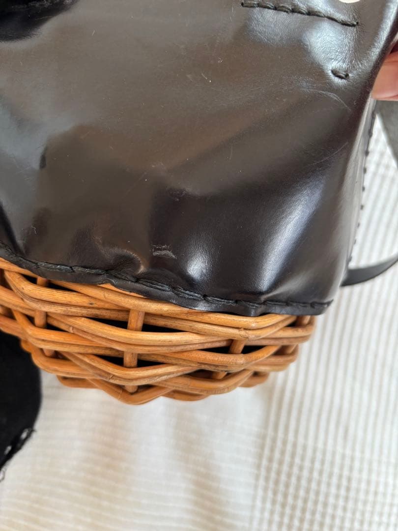 エバゴス　ebagos ブライドルレザー　紅藤 カゴ バッグ