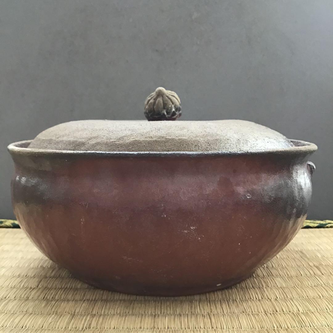 茶道具　備前焼　煎茶　湯さまし急須　窯元五郎辺衛造　栞　紙箱　S34MS