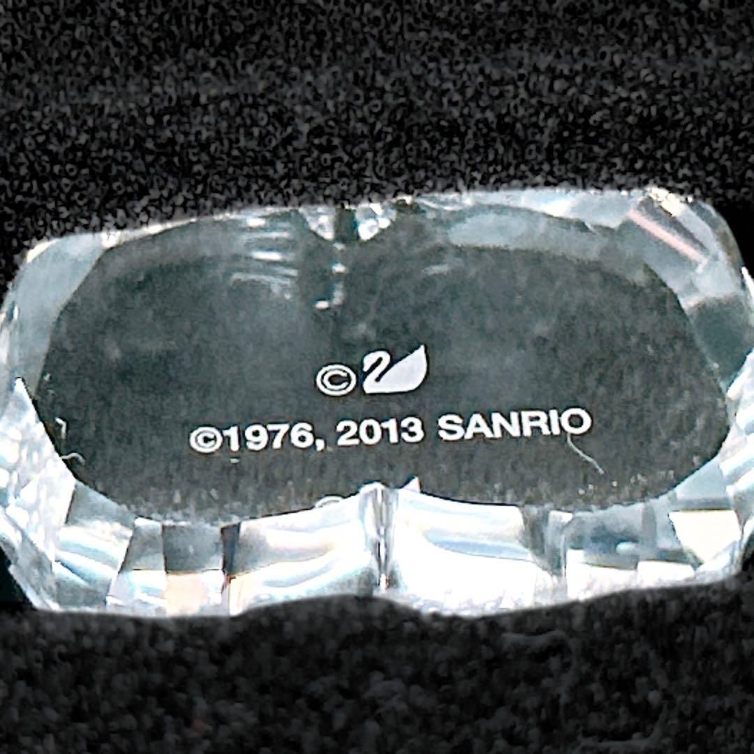 【美品】SWAROVSKI ハローキティ クリスタル　ブルーリボン