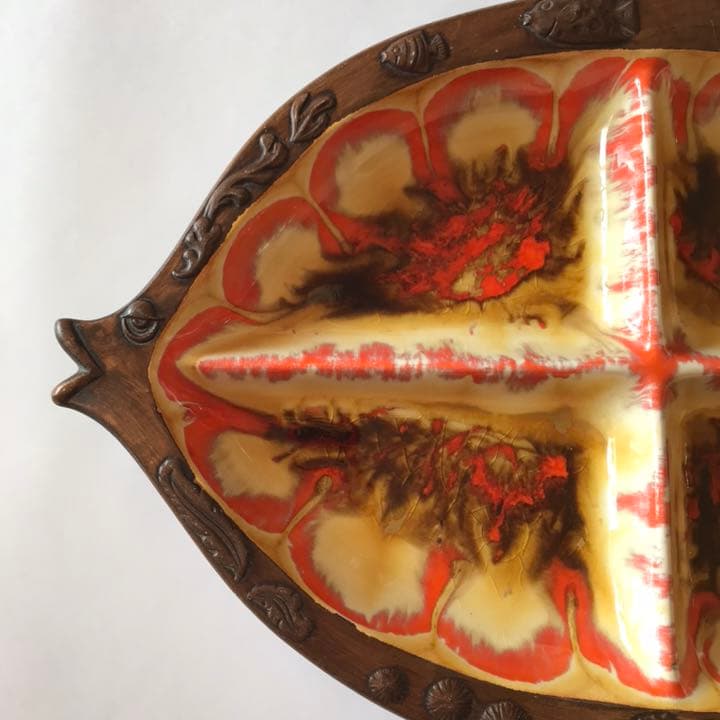 大皿 トレジャークラフト ヴィンテージ 熱帯魚 プレート 希少