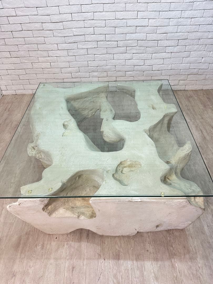 【東京都内23区配送無料】　アメリカ　輸入品　センターテーブル　ガラス　リビング