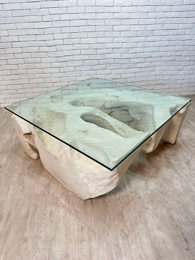 【東京都内23区配送無料】　アメリカ　輸入品　センターテーブル　ガラス　リビング