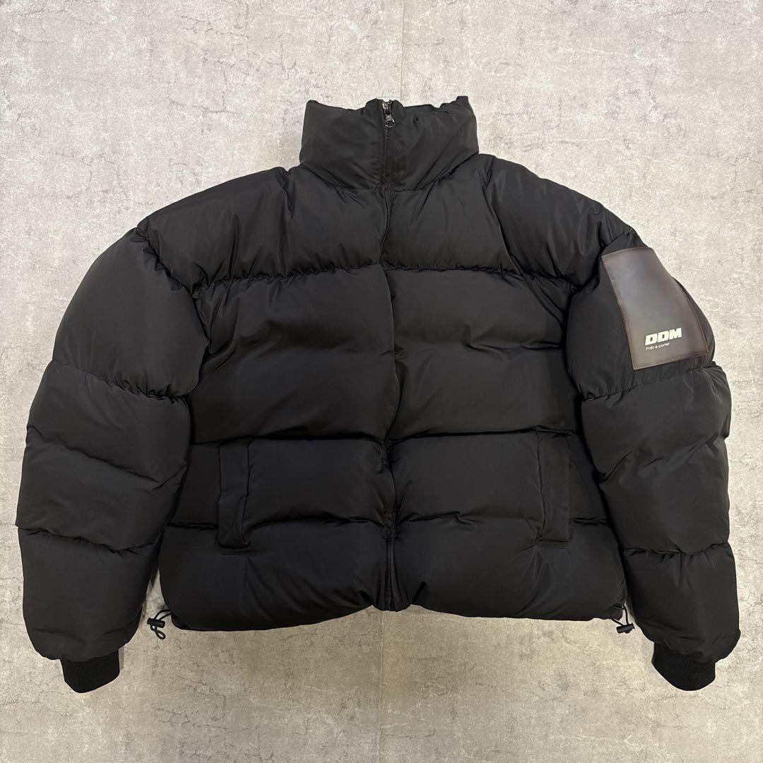 みーこ　ドロールドムッシュ 肉厚 ダウンジャケット 短丈 M 黒 吾亦紅