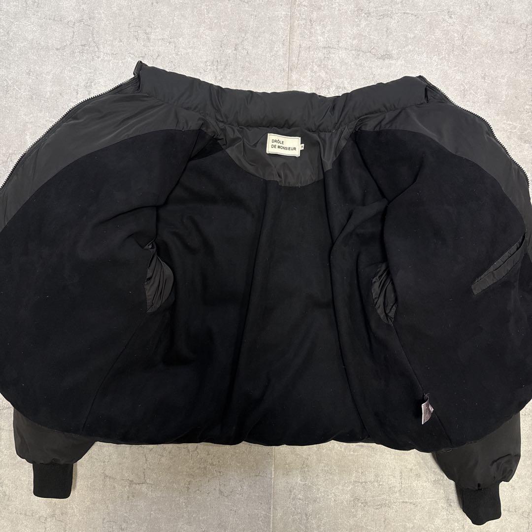 みーこ　ドロールドムッシュ 肉厚 ダウンジャケット 短丈 M 黒 吾亦紅