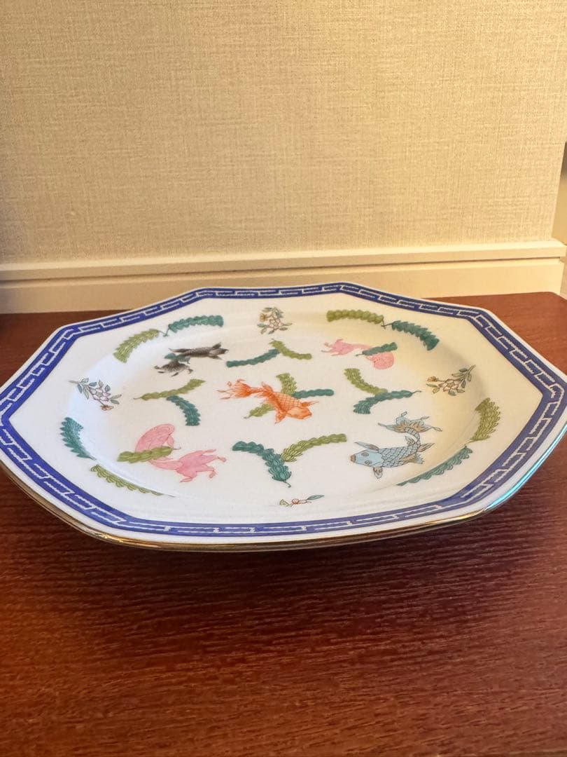 ③アベマール様美品☆ヘレンド ポワッソン プレート22cmオクタゴナル