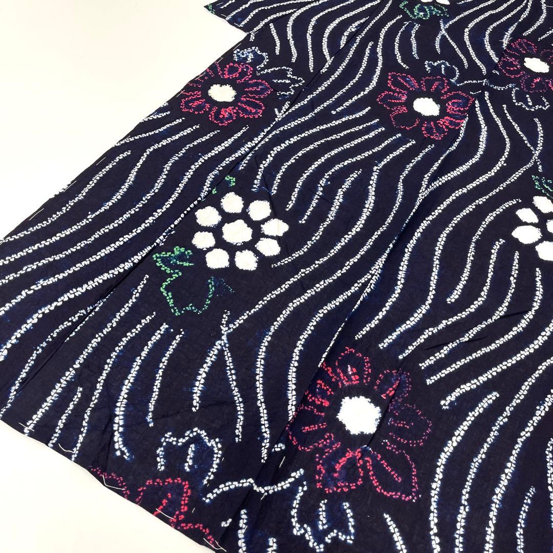 ちんぺーです❣️ 【着物と帯 時流】Y25898◆本場有松鳴海絞り浴衣◆手縫