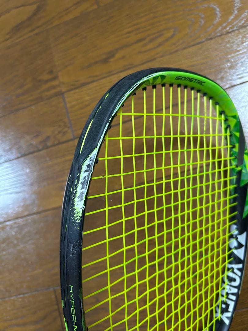 YONEX EZONE100 ブラックグリーンテニスラケット袋あり