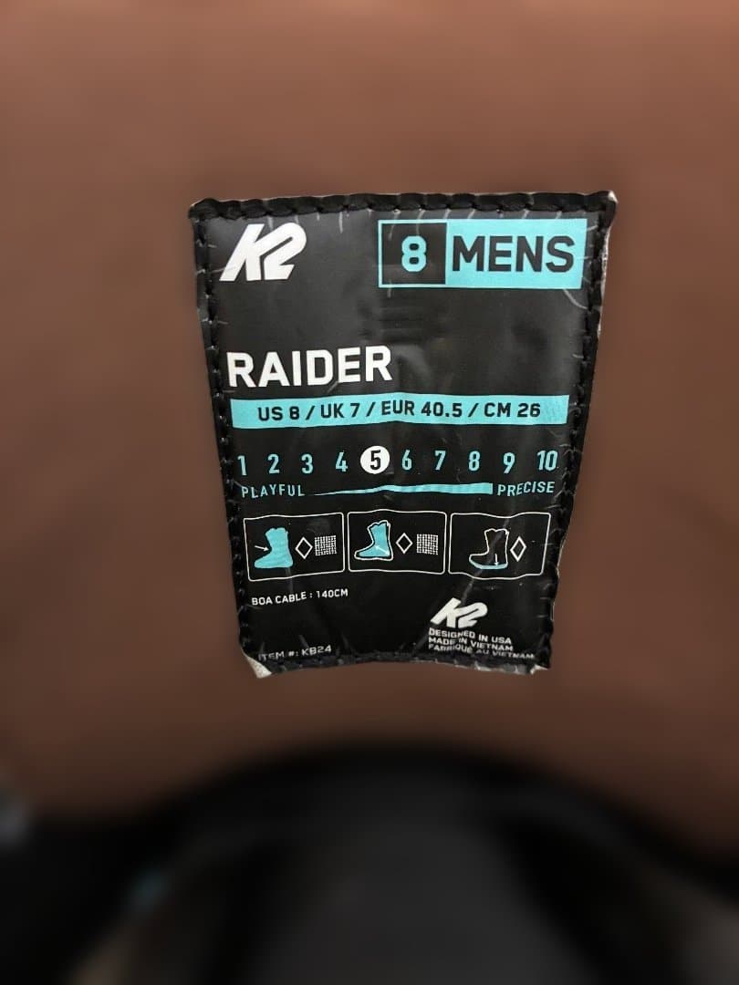 スノボブーツk２レイダートライアル　24-25年26cm