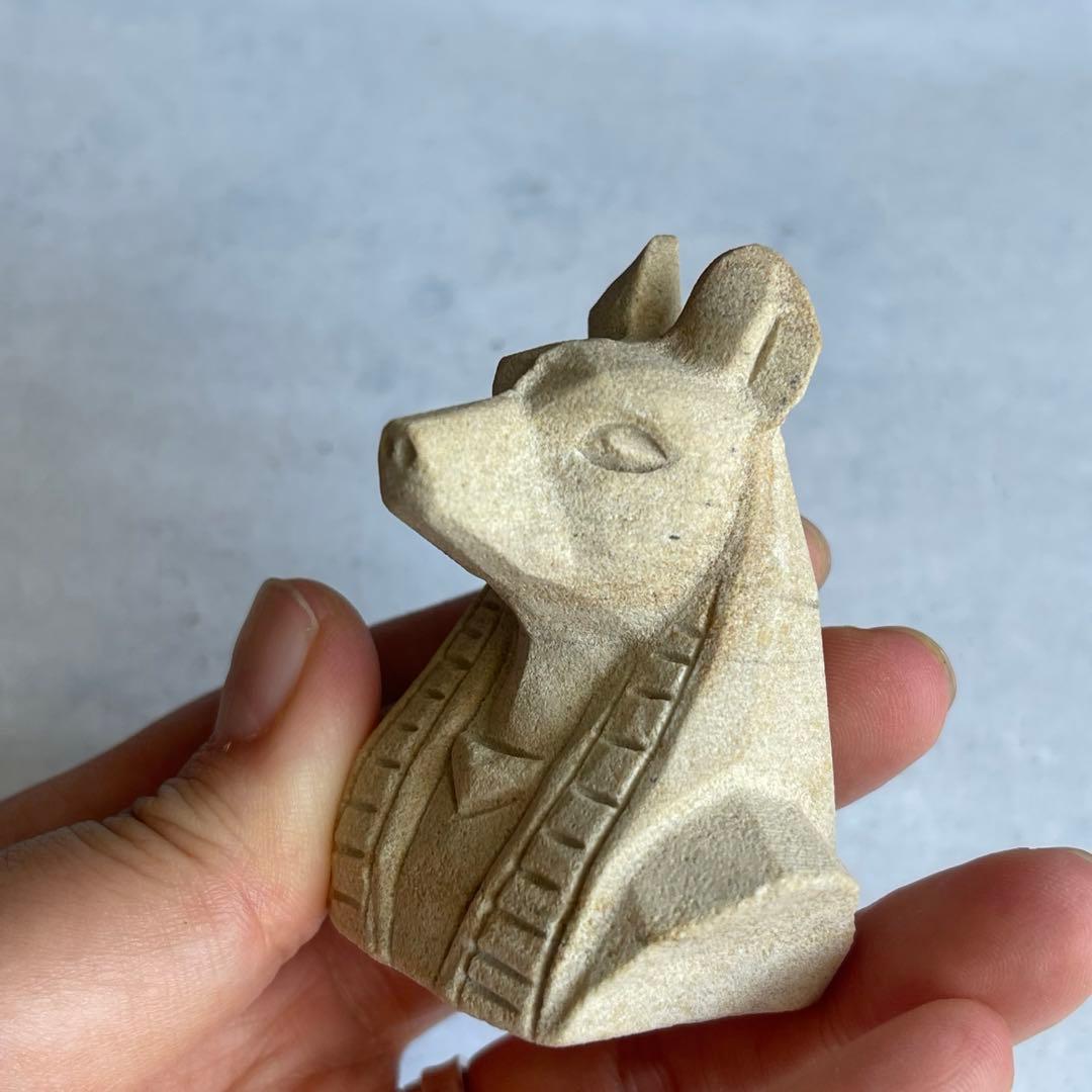 サンドストーン エジプト神話 彫刻 アヌビス