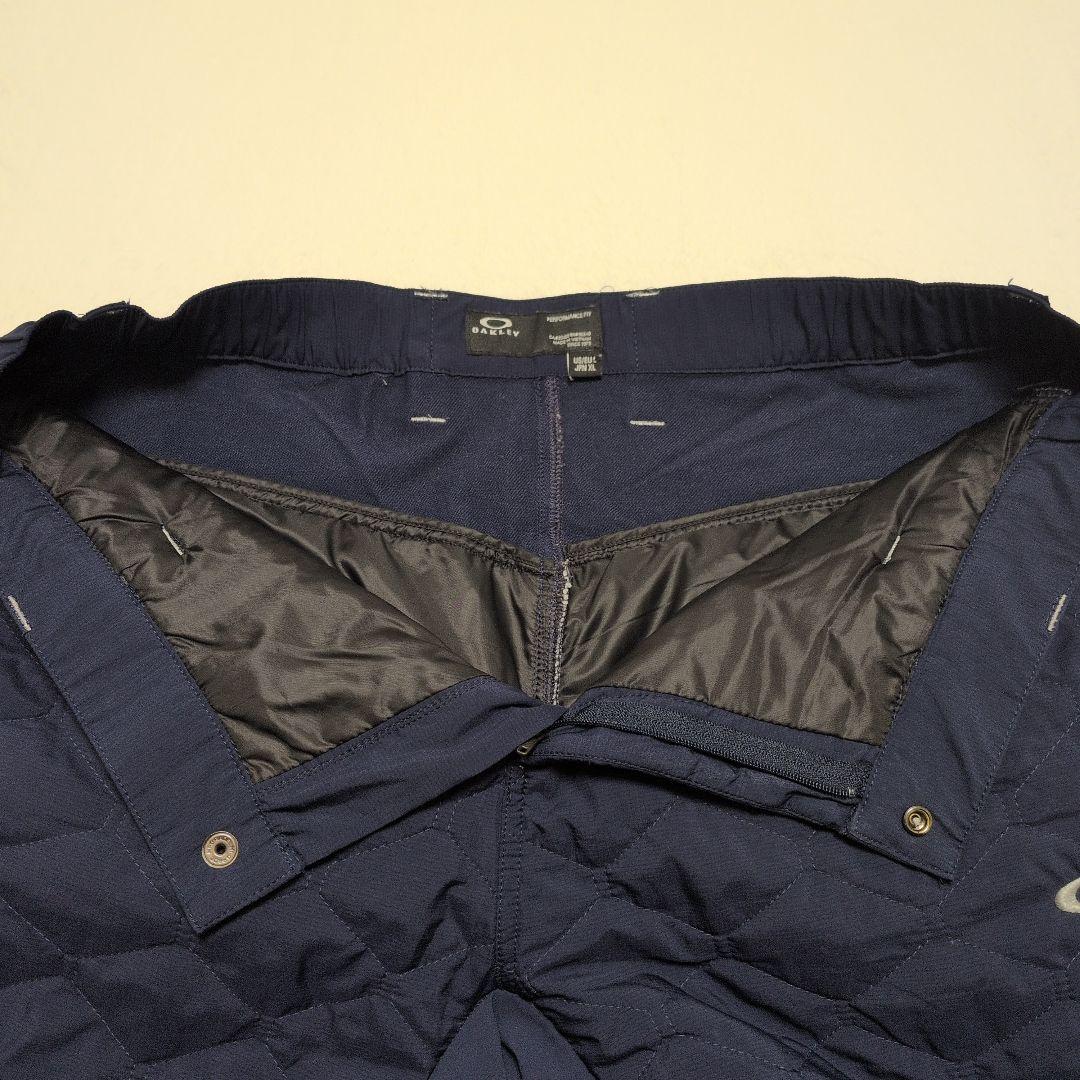 オークリー 中綿 キルティング パンツ XL ネイビー 防寒 防風 ゴルフ